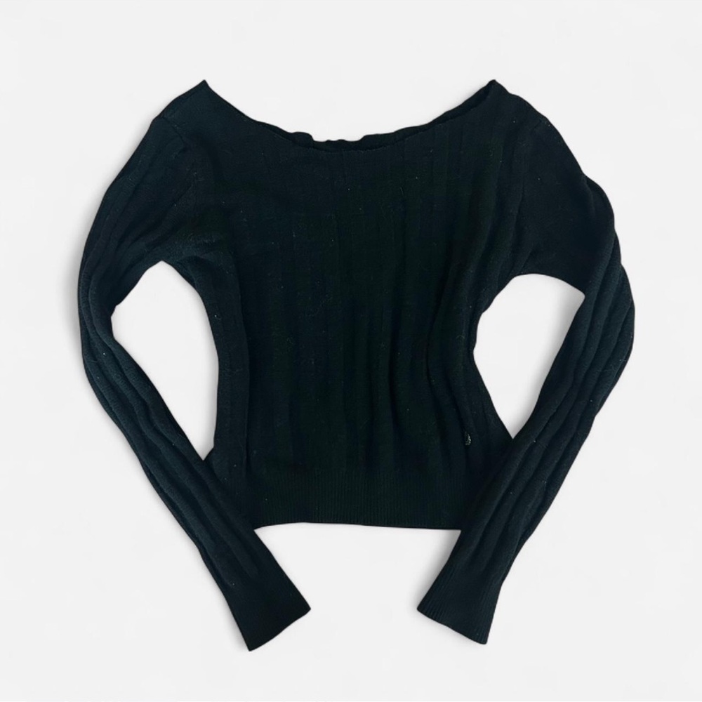 Black off the shoulder sweater